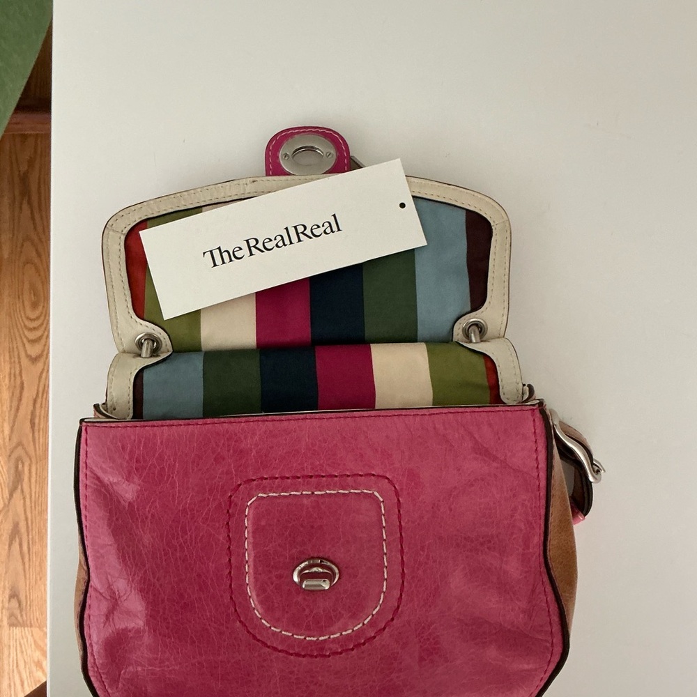 Coach Pink Leather Shoulder Bag with Tassel Charm - Picture 8 of 15